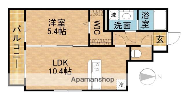 エルモッソ(1LDK/1階)の間取り写真