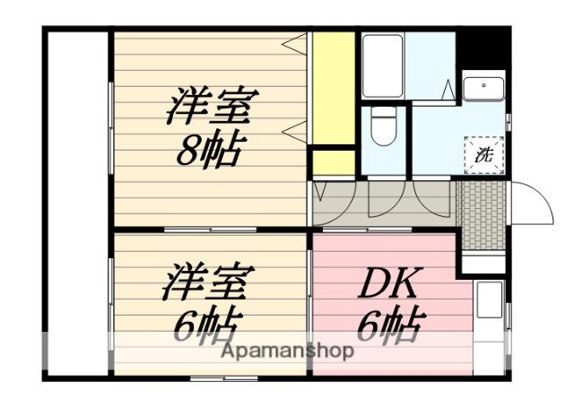 リアライズ掛川Ⅱ(2DK/4階)の間取り写真