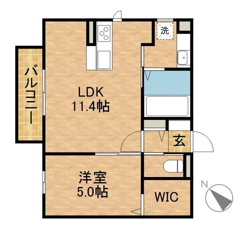 F-GRANDE十軒(1LDK/2階)の間取り写真
