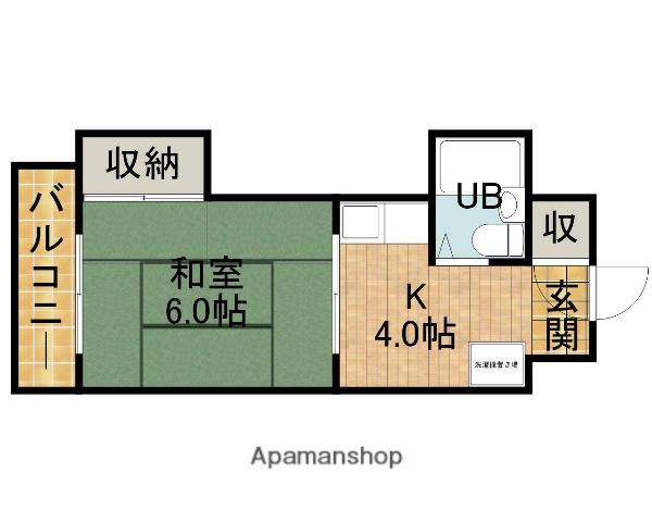 サンハイツミシマ(1K/2階)の間取り写真