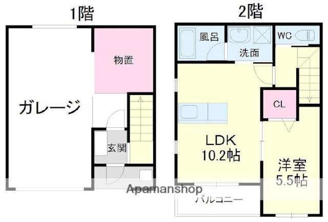 ＧＡＲＡＧＥ　ＡＤＤ　ＯＮＥ　Ａ棟(1LDK)の間取り写真
