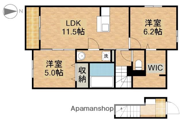 リテイナ(2LDK/2階)の間取り写真