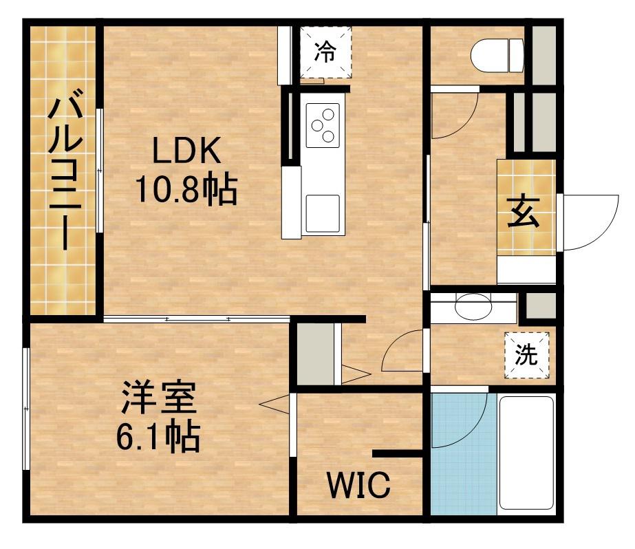 ADVANCE(1LDK/3階)の間取り写真