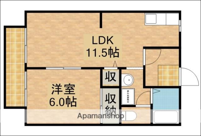 SHINOHARA TERRACE(1LDK/2階)の間取り写真