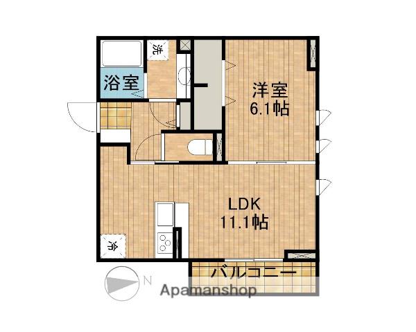 ロイヤル・ヒルズ(1LDK/3階)の間取り写真