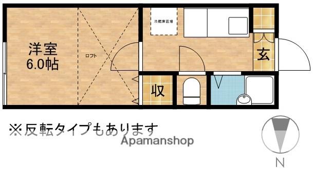 シャリエ方丈(1K/1階)の間取り写真
