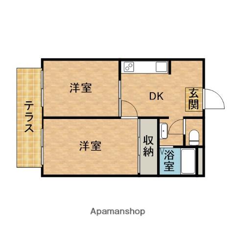 アーバンスケープ大江A(1LDK/1階)の間取り写真