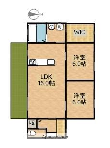 ラファール(2LDK)の間取り写真