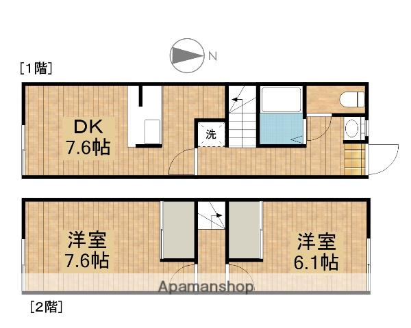 アリエッタ延久(2DK/1階)の間取り写真