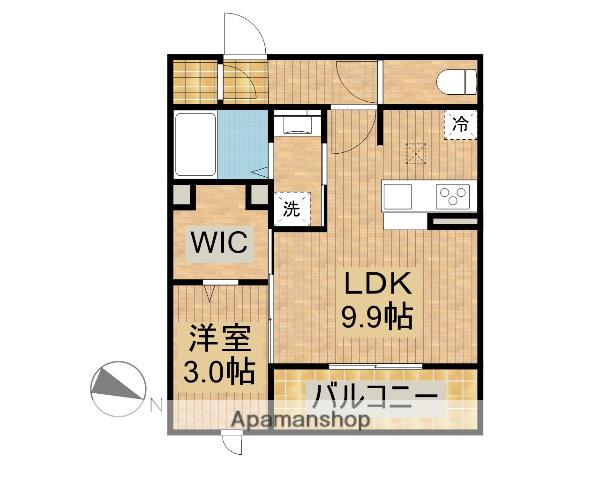 D-ROOM二之宮(1LDK/1階)の間取り写真