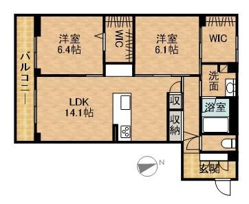 LE CHAINON(2LDK/1階)の間取り写真