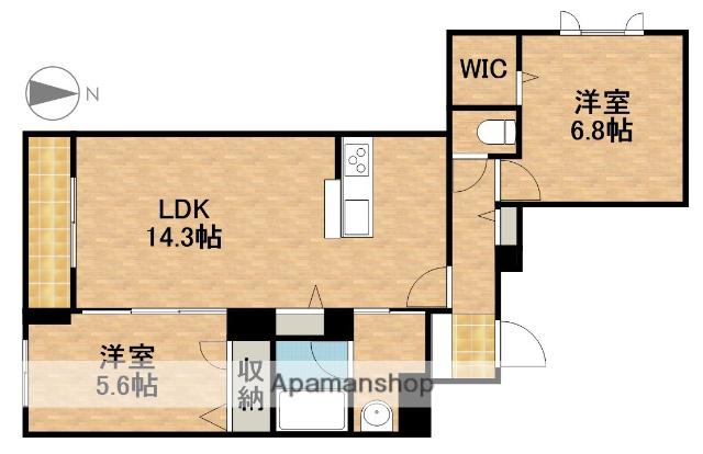 イルストーン古川(2LDK/2階)の間取り写真