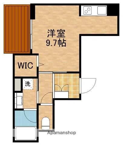 グリシーヌ砂山(ワンルーム/1階)の間取り写真