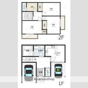 磐田市白羽戸建(3LDK/1階)の間取り写真