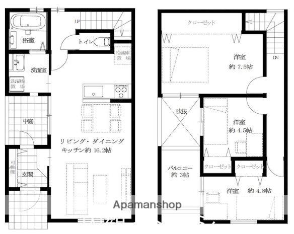東海道本線 新居町駅 徒歩32分 2階建 築2年(3LDK)の間取り写真
