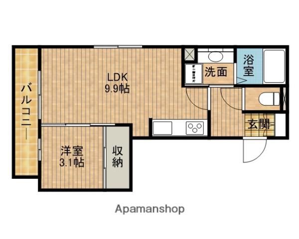DーCREST駅前3丁目(1LDK/1階)の間取り写真