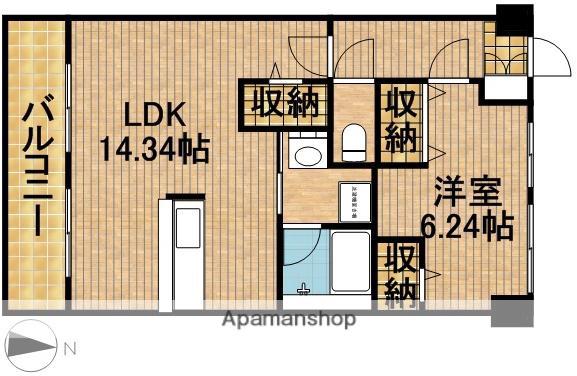 新大邦ビル(1LDK/2階)の間取り写真