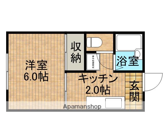 ロワール駿河台(1K/2階)の間取り写真