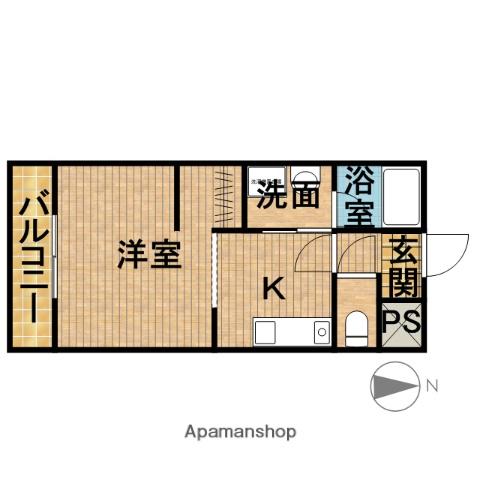 LALAHILLS PART1(ワンルーム/1階)の間取り写真