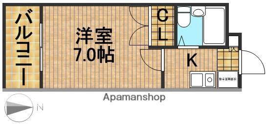 フォルテ佐鳴台(1K/3階)の間取り写真
