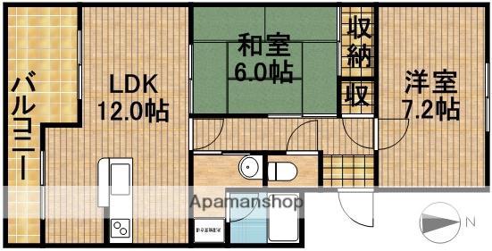 アバンテ・ヤマカ(2LDK/1階)の間取り写真