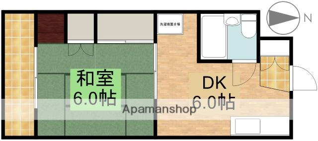 コーポ北浦(1DK/2階)の間取り写真