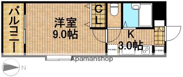 エザンス(1K/2階)の間取り写真