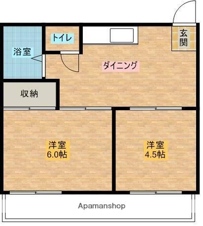 コーポフェニックス(2K/2階)の間取り写真