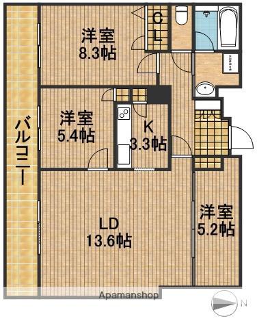 DSタワー(3LDK/13階)の間取り写真