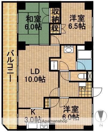 アルカディア曳馬(3LDK/2階)の間取り写真