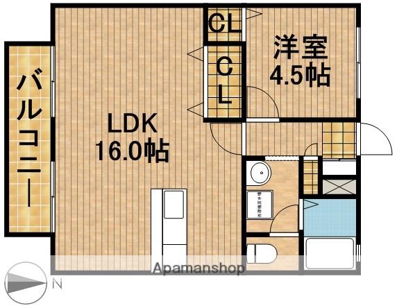 サンライフ宮西(1LDK/2階)の間取り写真