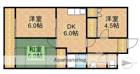 マンションはなきⅠ(3DK/2階)の間取り写真