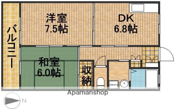 プレイゴ(2DK/2階)の間取り写真