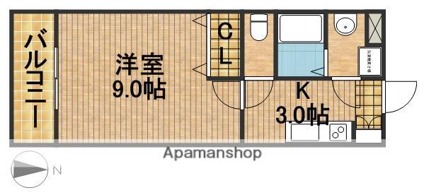 クロスロード広沢(1K/2階)の間取り写真