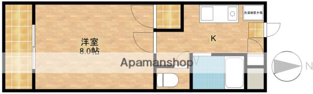 メルヴェーユB(1K/4階)の間取り写真