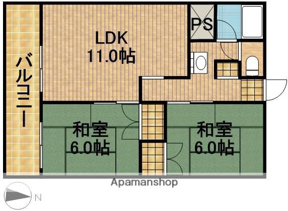 ビレッタ蜆塚S(2LDK/2階)の間取り写真