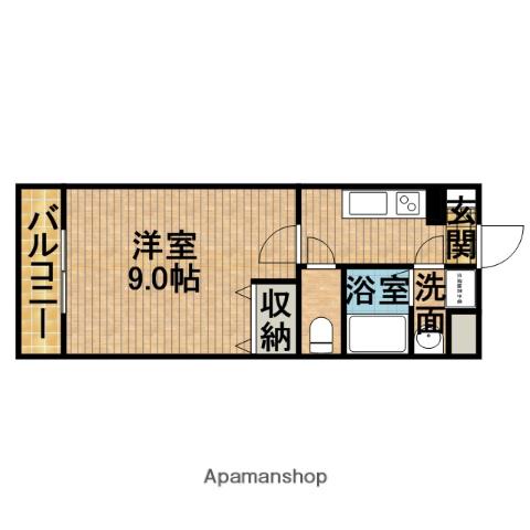 PROCEEDⅡ(1K/3階)の間取り写真