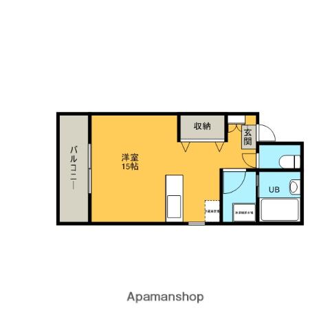 MビルⅡ(ワンルーム/3階)の間取り写真
