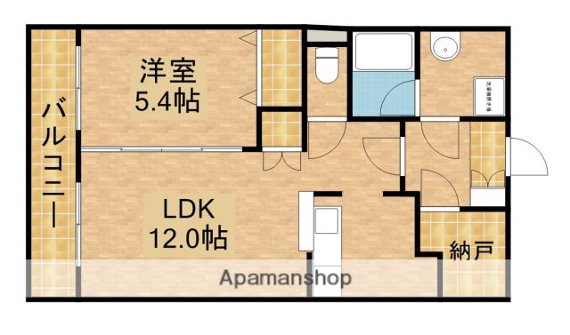 エスポワール(1LDK/2階)の間取り写真