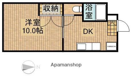 グランドキャニオン(1DK/1階)の間取り写真