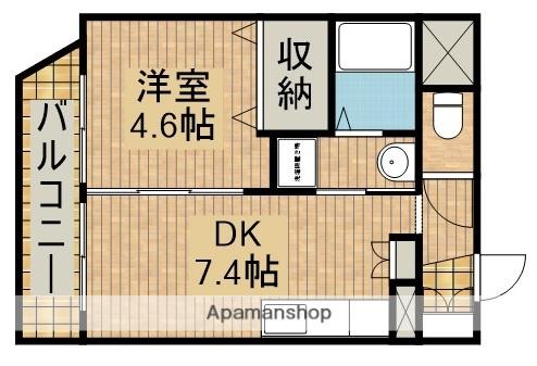 ソルトシティ浜松(1DK/8階)の間取り写真