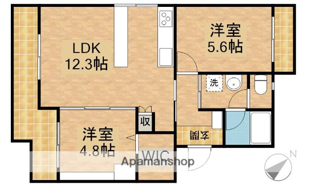 マンションヒカリⅡ(1LDK/3階)の間取り写真