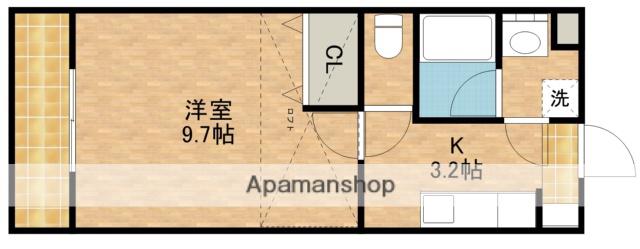 マンションARROZ(1K/3階)の間取り写真