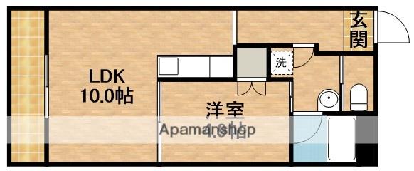 イーストコート(1LDK/9階)の間取り写真