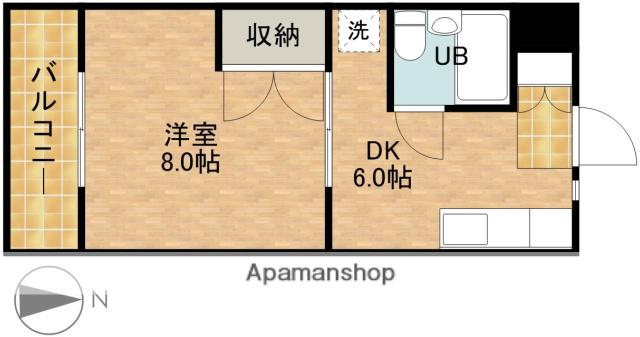 コーポ石塚Ⅲ(1K/1階)の間取り写真