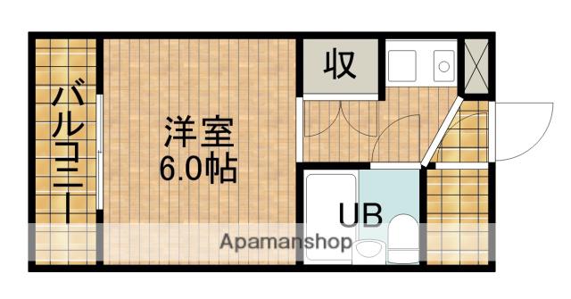 城北パーソナルハイツ(ワンルーム/2階)の間取り写真