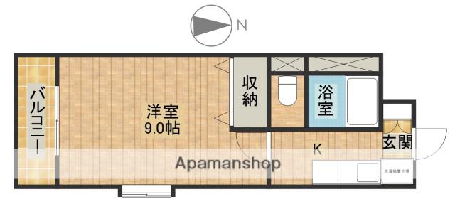 サンセゾンノーブル(1K/2階)の間取り写真
