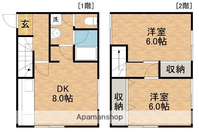 テラスハウスヤマエ(2DK)の間取り写真