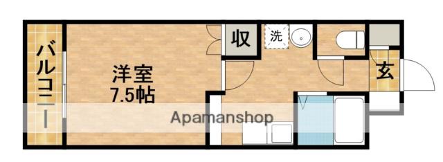 パルコート佐藤(1K/6階)の間取り写真