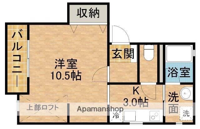 コリーナS(1K/1階)の間取り写真